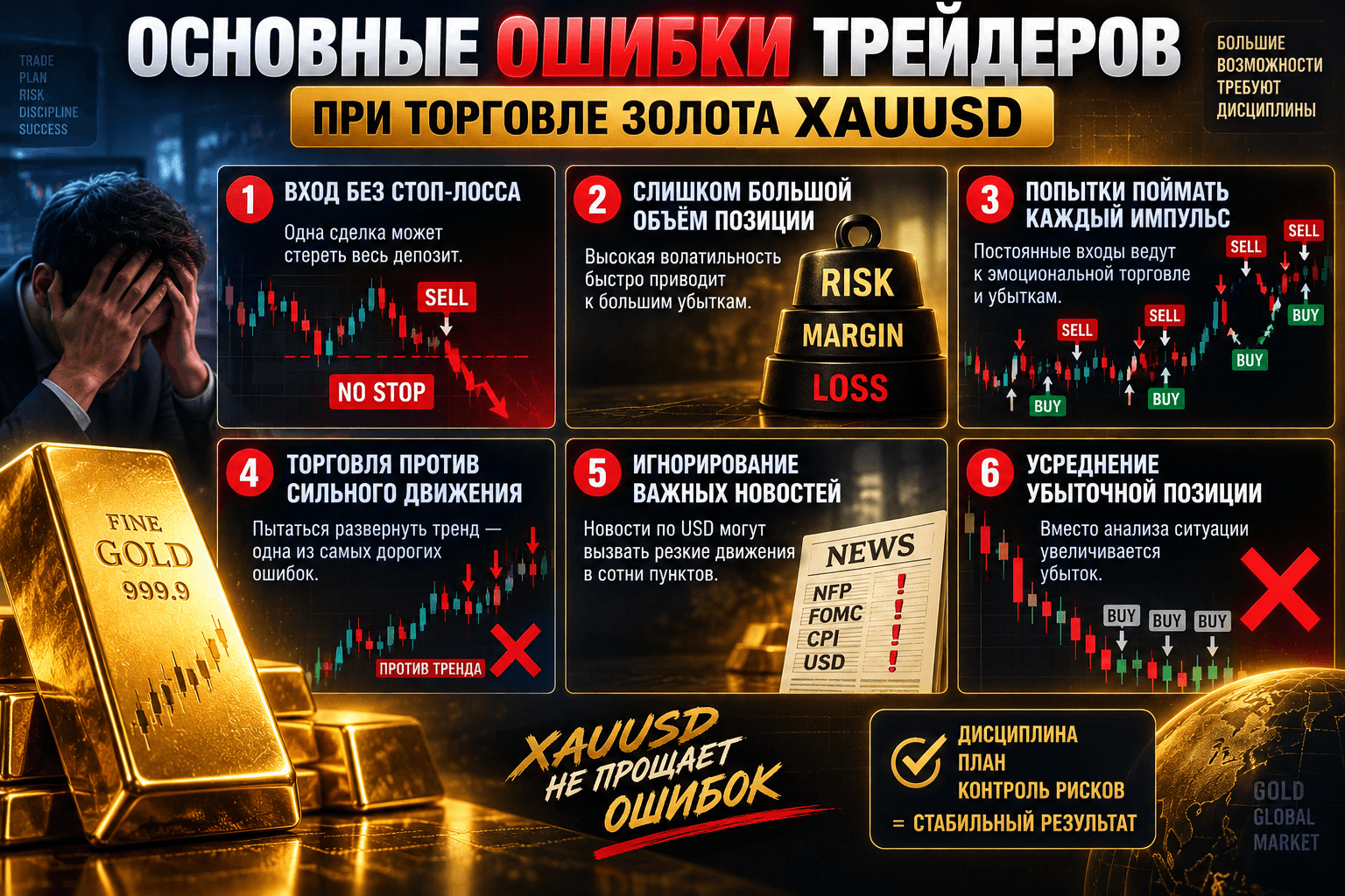 Почему сливают депозит на золоте XAUUSD