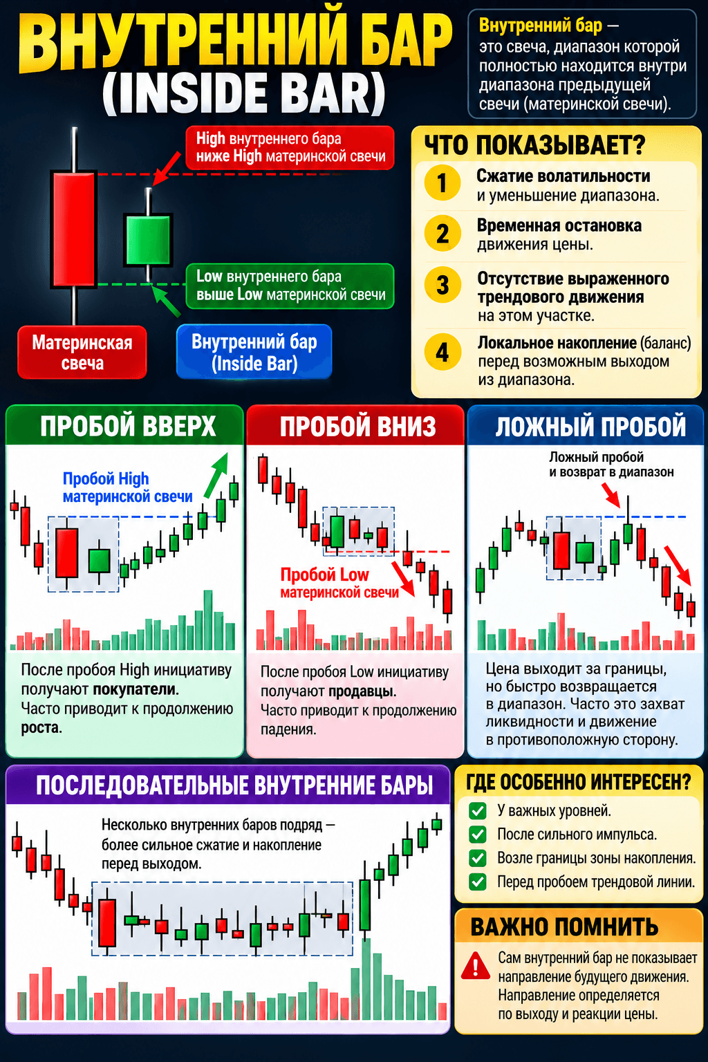 Inside Bar on the Chart: Range Compression
